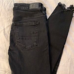 American Eagle Black Distressed Jeans